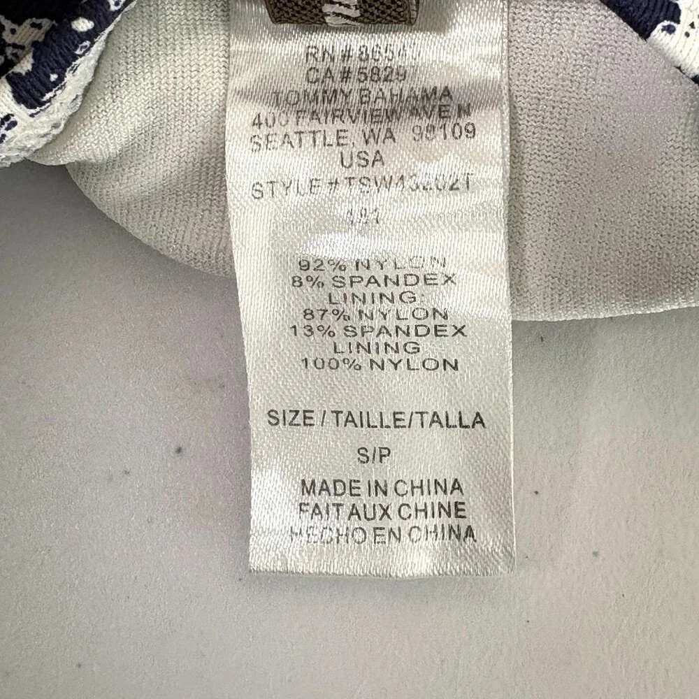 Tommy Bahama Snake Skin Print Swim Halter Top Size S‎ Blue White Built In Bra